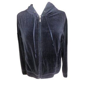 Girls Vintage Navy Velour Hoodie by NY laundry size L